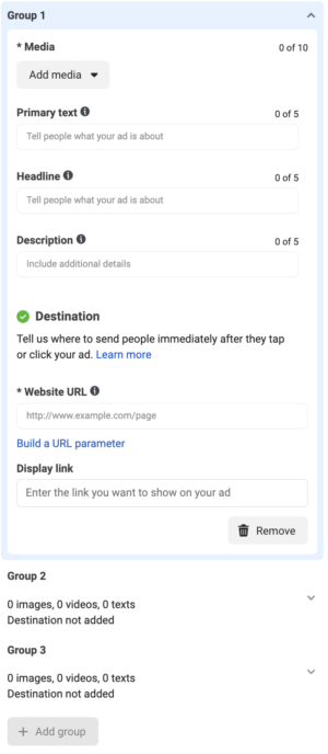 Flexible Ad Format Groups